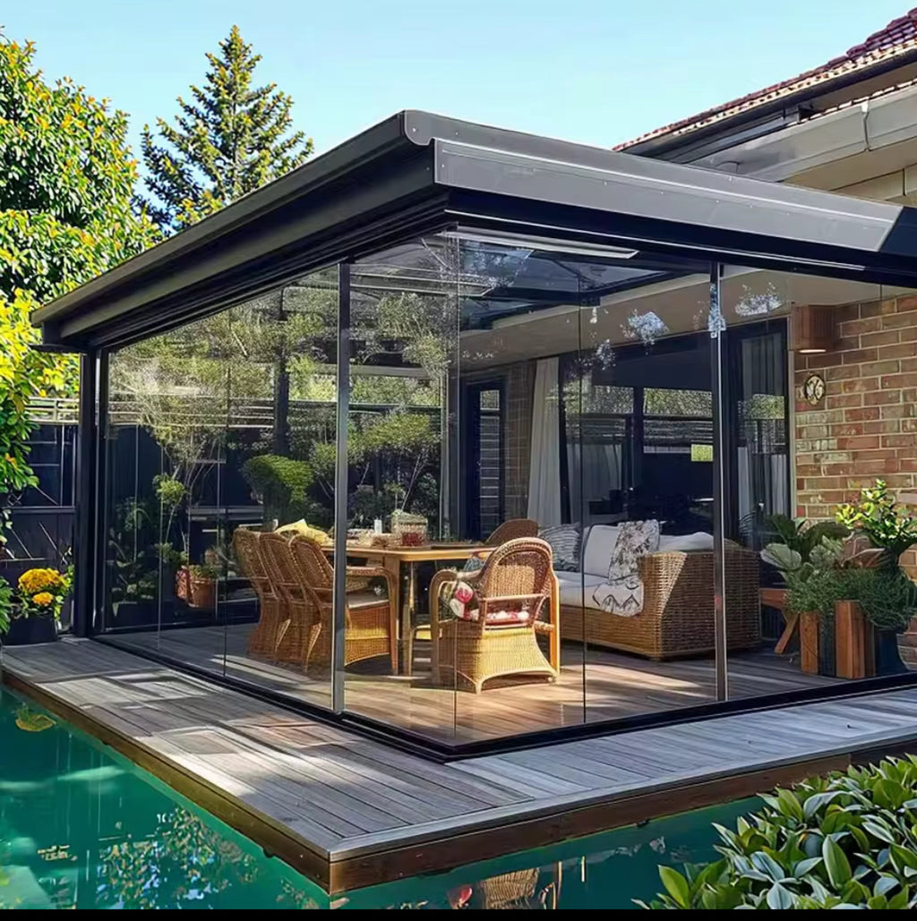 5x5 Aluminium Conservatory – Modern Glass Garden Room